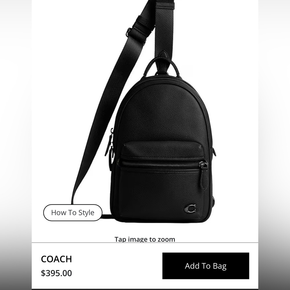 Coach Charter Pack Bag